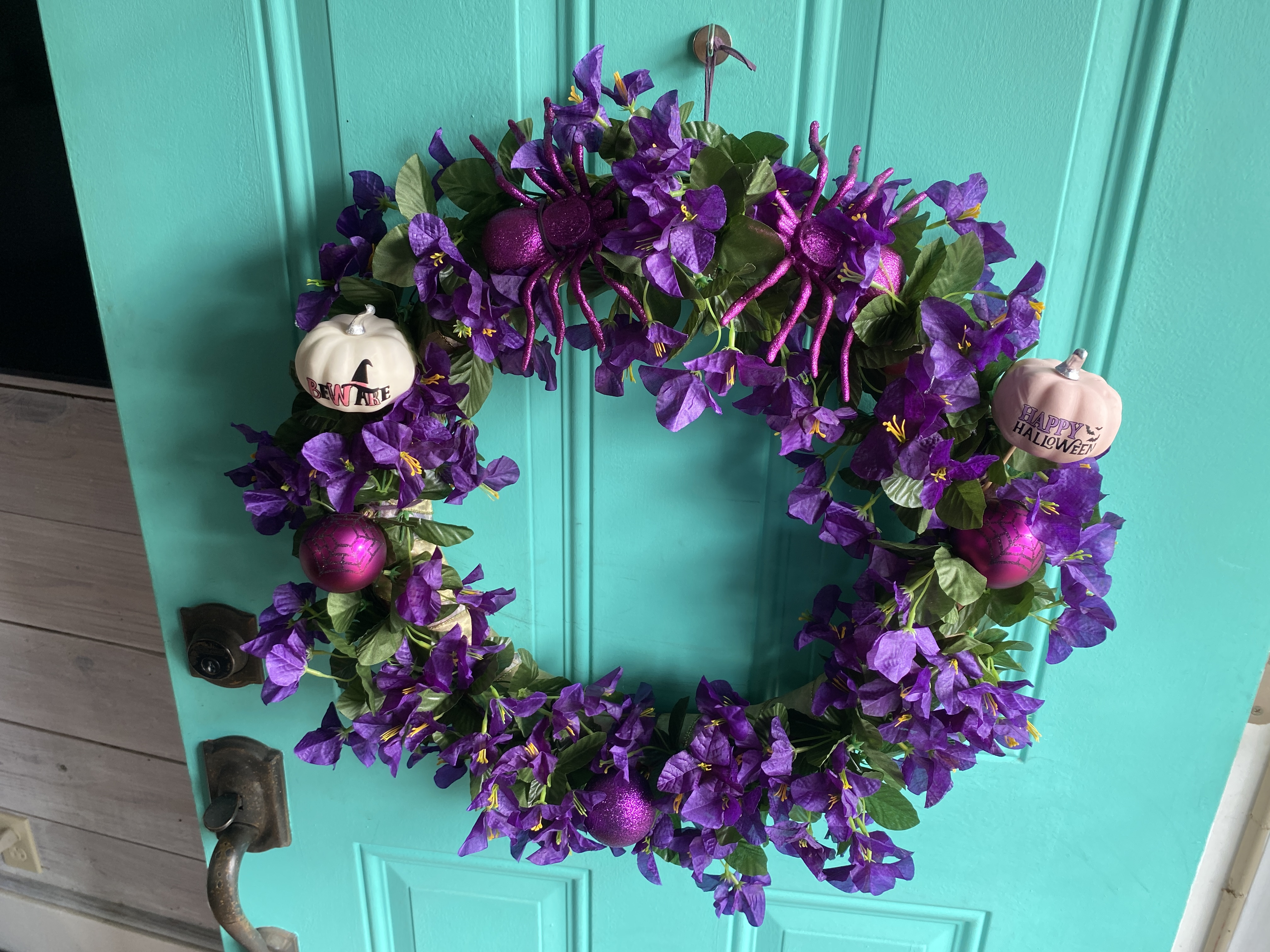Bougainvillea wreath.